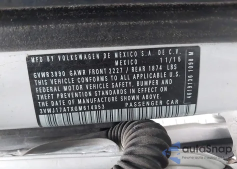 2016 Volkswagen Beetle 1.8T Sel from USA, damaged, VIN 3VWJ17ATXGM614853